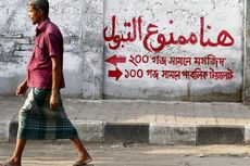 Peringatan Berbahasa Arab, Kurangi Kebiasaan Kencing Sembarangan di Banglades