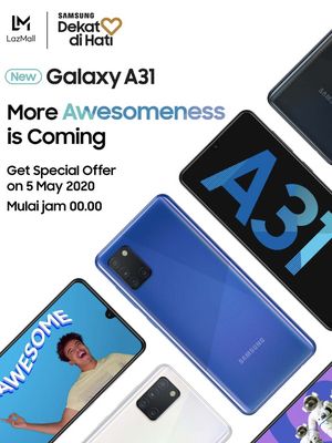 Poster campaign Galaxy A31 di Lazada.