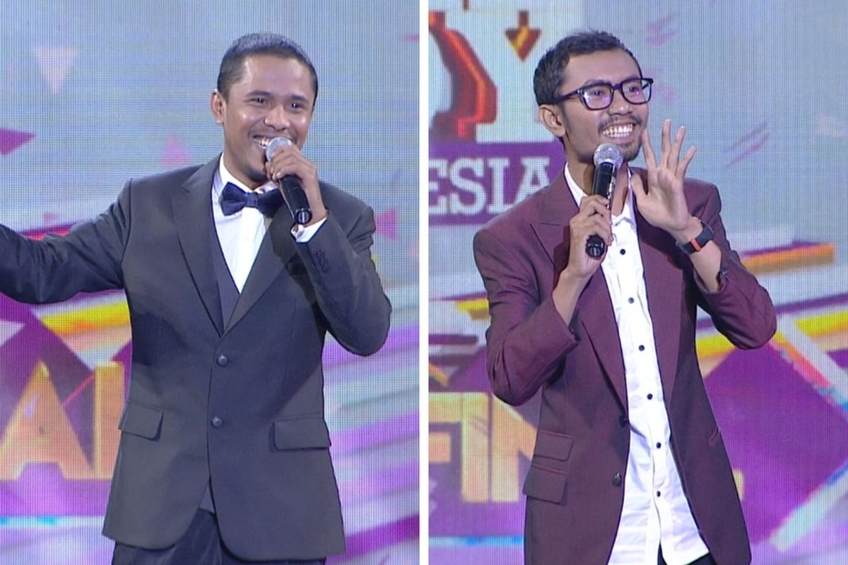 Jumat (4/8/2017) malam ini mulai pukul 22.00 WIB, Stand Up Comedy
Indonesia (SUCI) KompasTV akan menampilkan ‘laga’ stand up terakhir di musim ke 7.
Setelah berhasil menyisihkan empat belas komika lainnya, Mamat Alkatiri (kiri) dan Ridwan
Remin akan bersaing untuk memperebutkan gelar Sang Juara dalam babak grand final
yang digelar di Balai Sarbini, Jakarta.