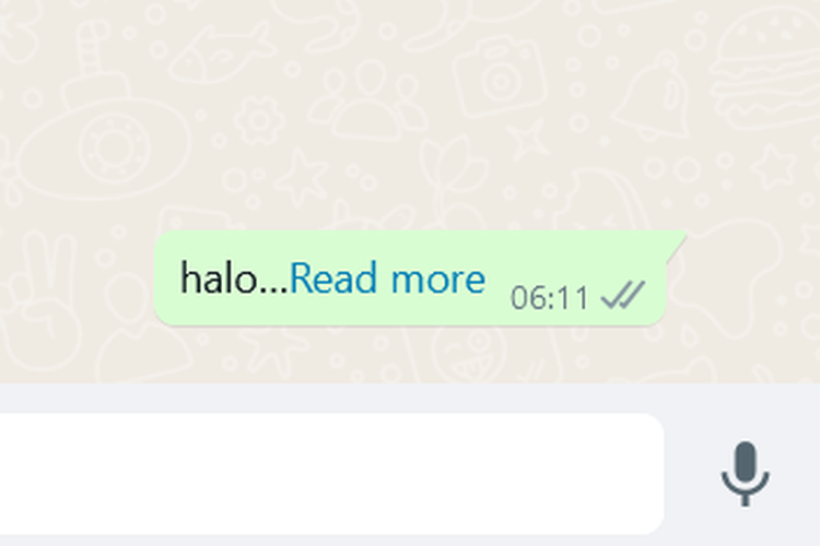 Teks Read More WhatsApp yang bisa dibuat sendiri tanpa harus mengetik pesan panjang.