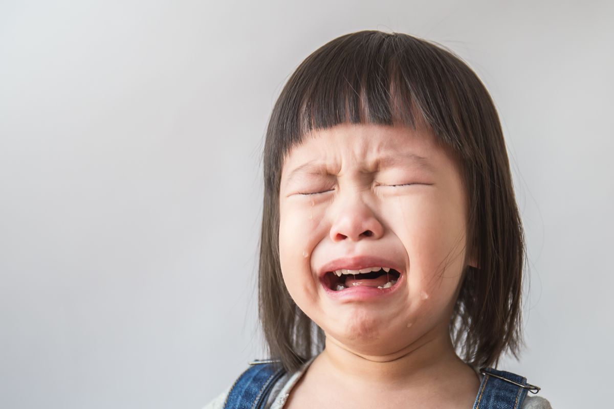 Ilustrasi anak menangis saat dibentak