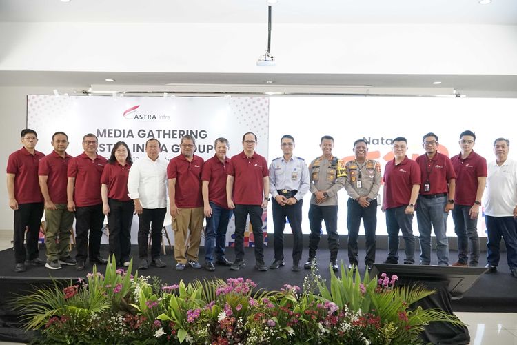 Hybrid Media Gathering dan Kick Off Gelar Pasukan Nataru ASTRA Infra Group yang dipusatkan di Kantor MO Ciujung Banten, Tol Tangerang-Merak, Selasa (19/12/2023). 
