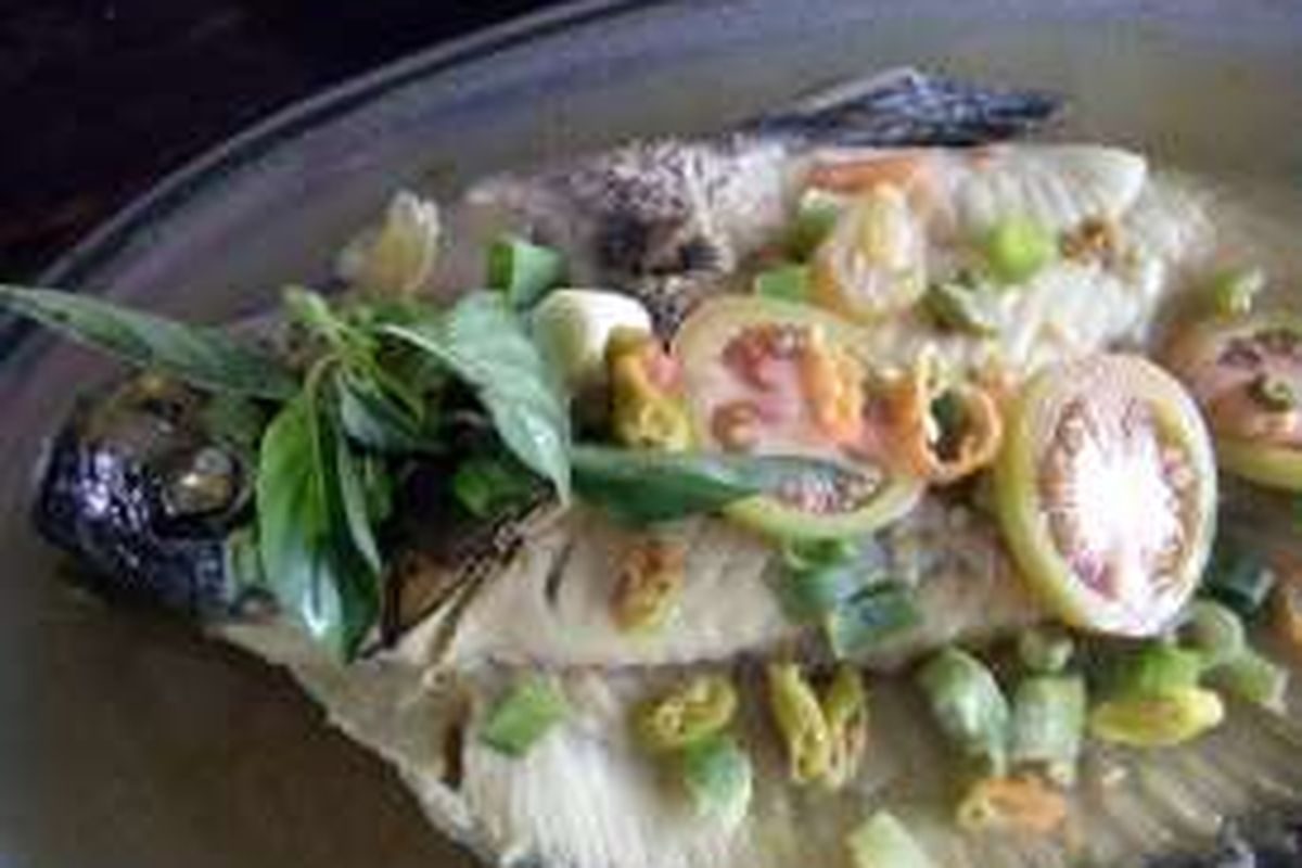 Tampilan gulai ikan karaoke di Demak, Jawa Tengah.