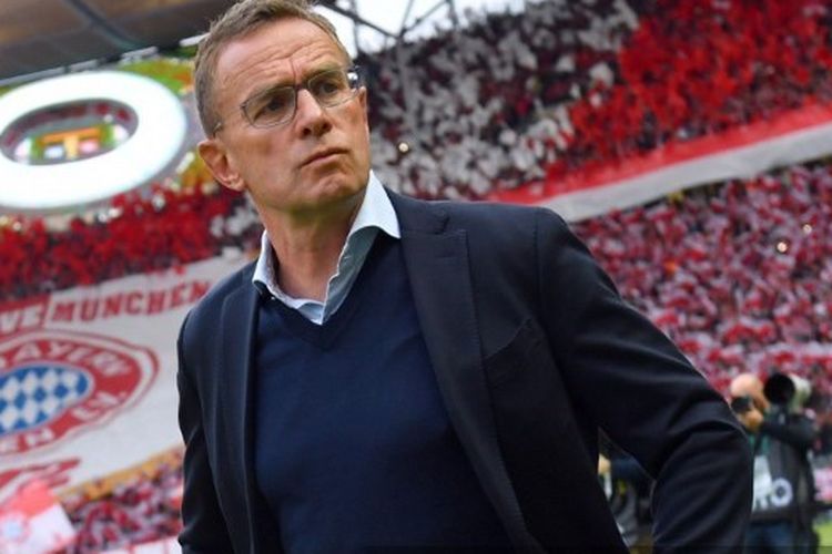 Pelatih sementara Manchester United, Ralf Rangnick. 