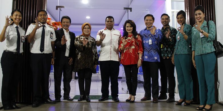 Peresmian gerai Garuda Indonesia di Langgur, Maluku Tenggara, Jumat (3/8/2018) malam.