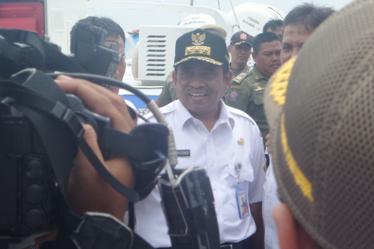 Plt Gubernur DKI Jakarta Sumarsono saat mendatangi Muserenbang Kepulauan Seribu, Rabu (22/3/2017)
