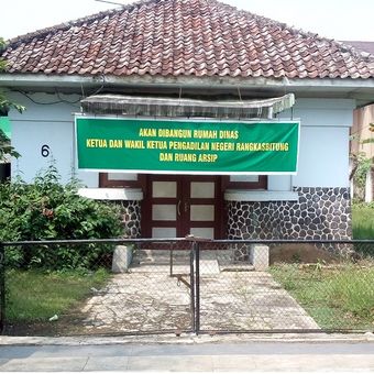 Rumah tua eks ruang sidang anak dan mediasi yang akan dibangun menjadi rumah dinas ketua dan wakil ketua Pengadilan Negeri Rangkasbitung dan ruang arsip.