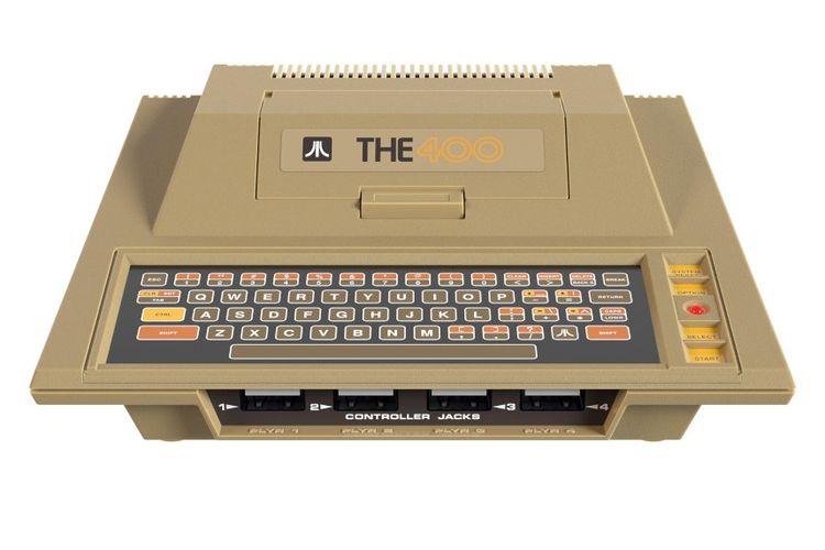 Ilustrasi konsol Atari 400 Mini.
