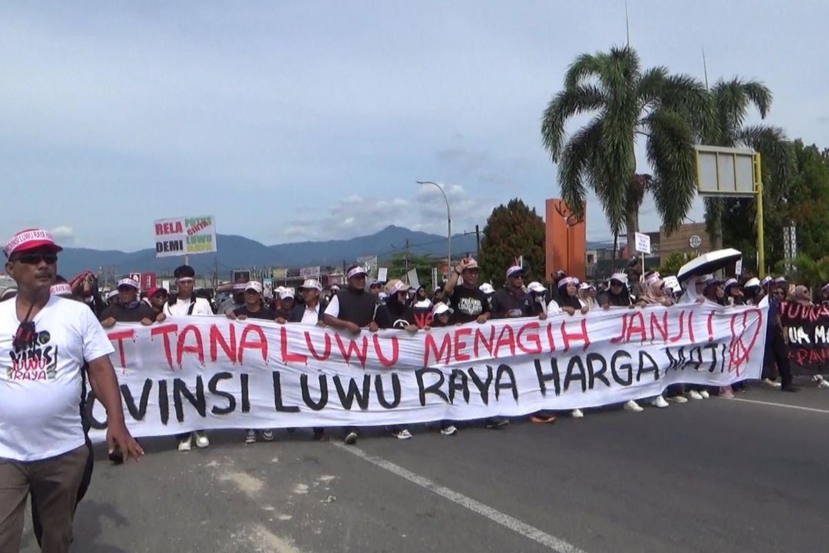 Warga Luwu Utara Long March Desak Pembentukan Provinsi Luwu Raya