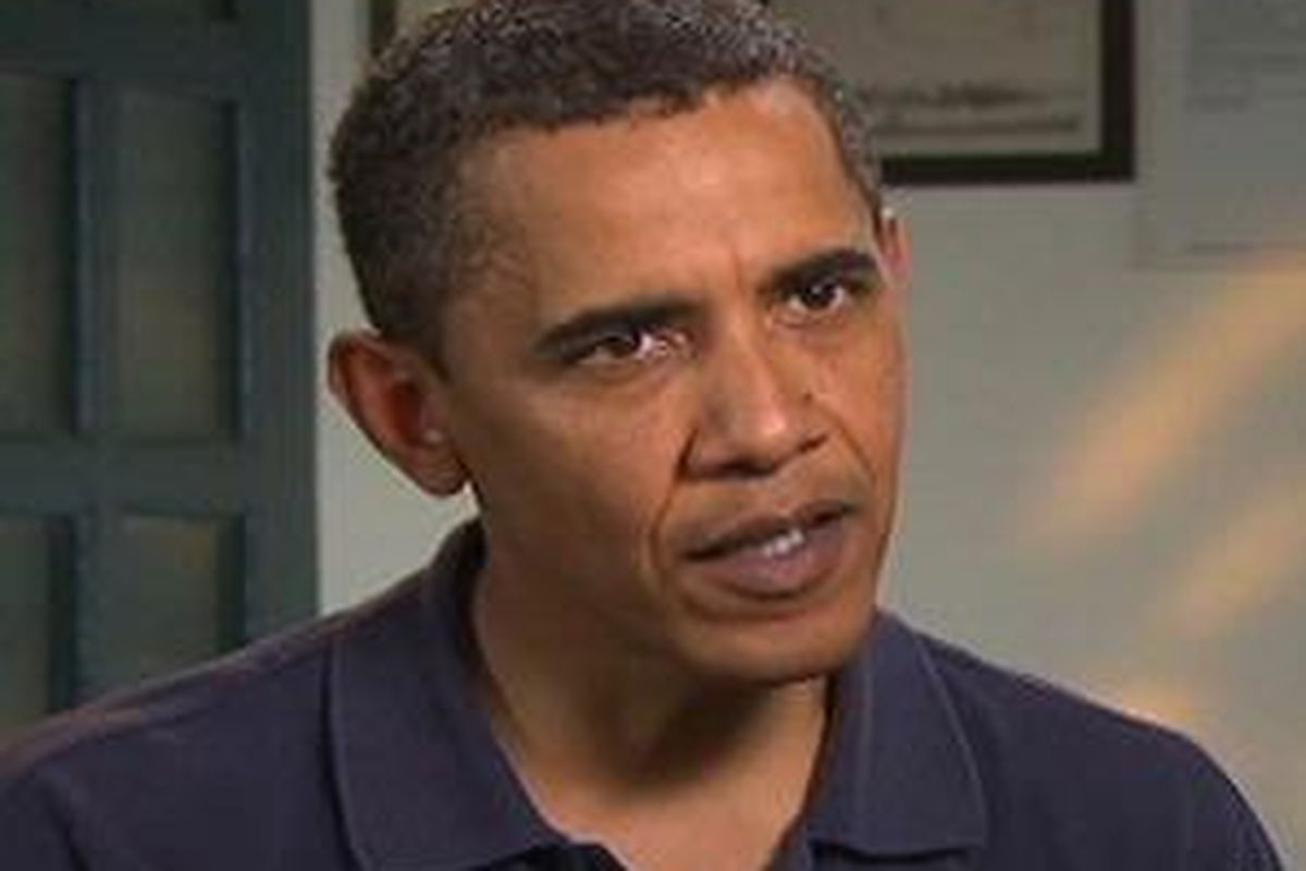 Barack Obama yang berada di Ghana terlibat wawancara esklusif dengan jaringan televisi CNN 