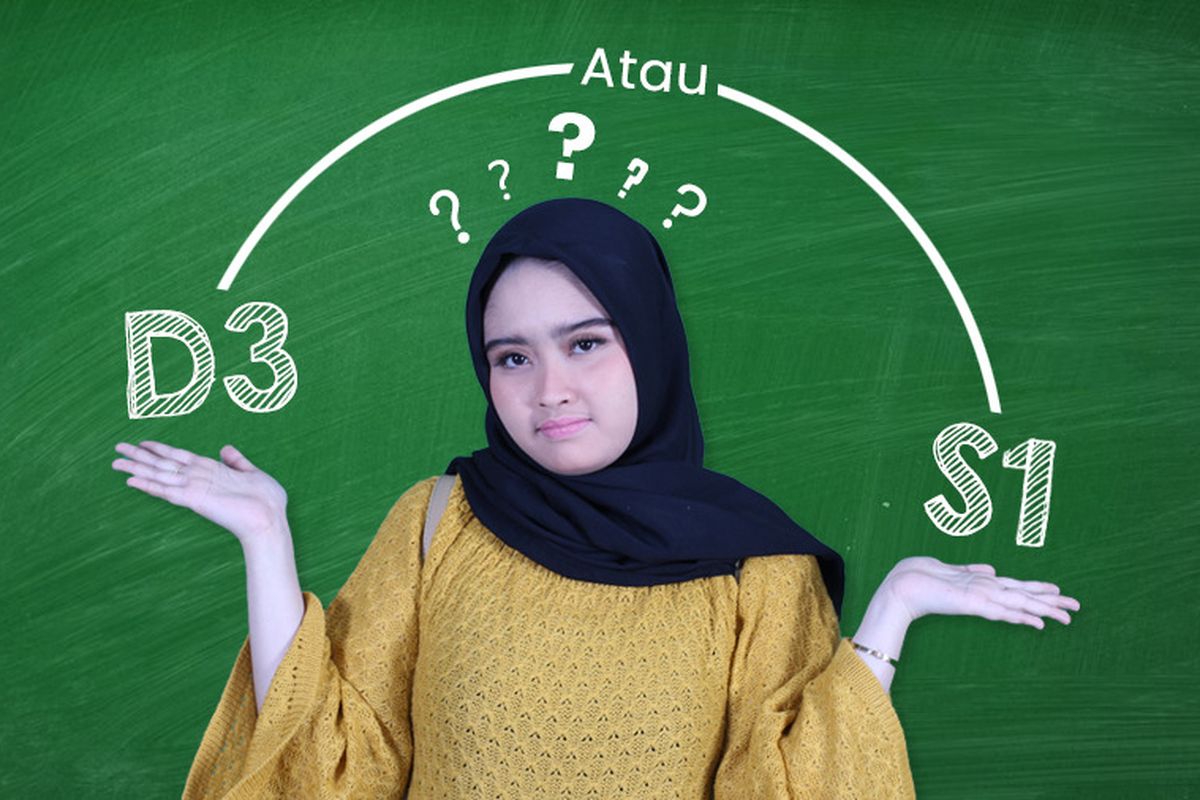 Ilustrasi perbedaan antara S1 dan D3.