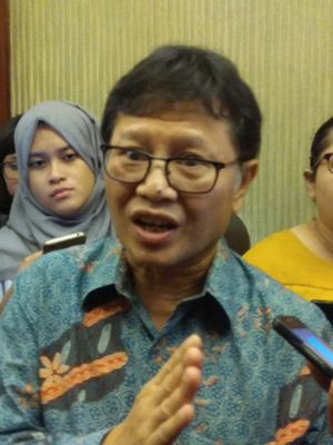 Kepala Riset dan Pengembangan Sumber Daya Manusia, Kementerian Komunikasi dan Informatika (Kominfo), Basuki Yusuf Iskandar, di acara seminar 5G di Jakarta, Selasa (15/8/2017).