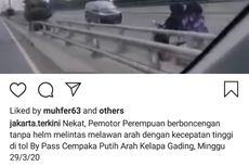 Polisi Selidiki Video Viral Pengendara Motor Melawan Arah di Tol Cempaka Putih