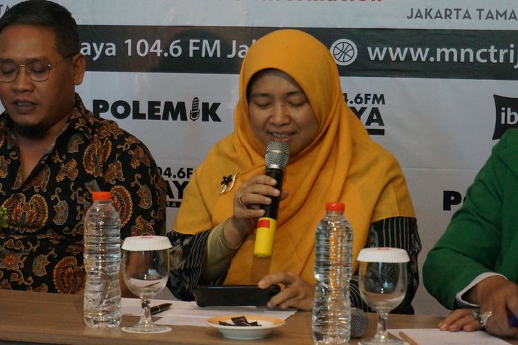 Anggota Komisi IX DPR dari Fraksi Partai Keadilan Sejahtera Kurniasih Mufidayati dalam sebuah diskusi di kawasan Menteng, Sabtu (2/11/2019).