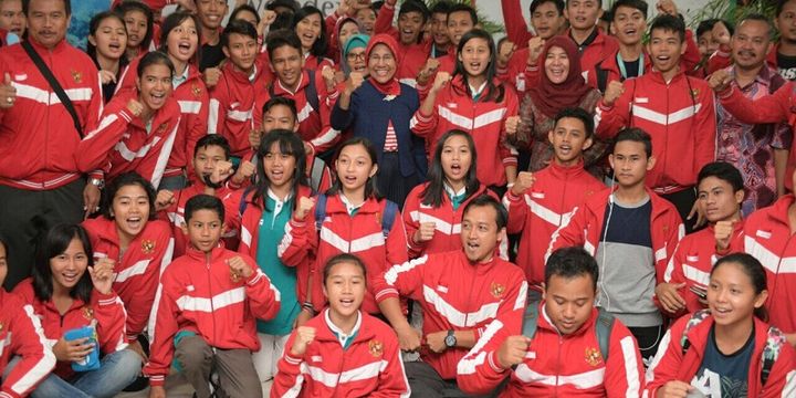 Kontingen Indonesia ASEAN Schools Games (ASG) 2017 tiba di Jakarta pada Jumat (21/7/2017) sore WIB.
