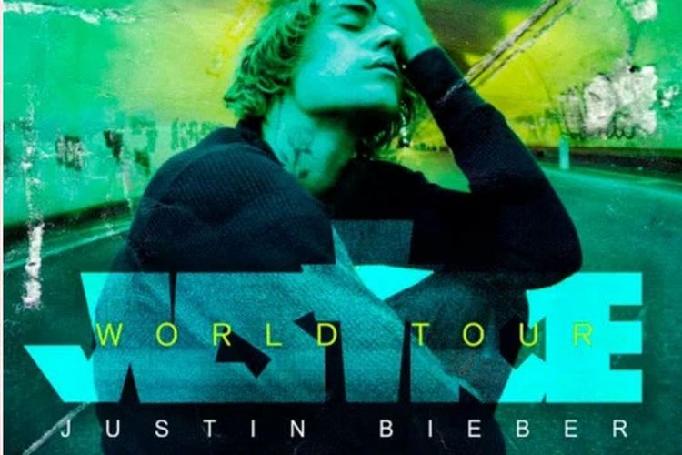 Poster konser Justin Bieber.