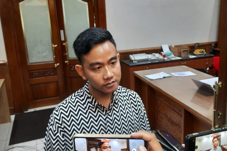 Wali Kota Solo Gibran Rakabuming Raka di Solo, Jawa Tengah, Jumat (7/7/2023).