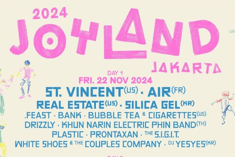Jadwal Penampil Hari Pertama Joyland 2024, Ada St. Vincent dan AIR 