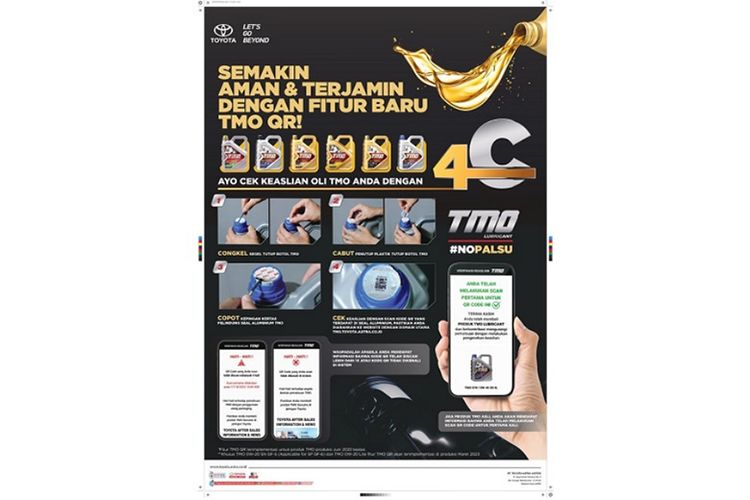 Fitur TMO QR yang dihadirkan oleh TAM pada produk oli kendaraannya. 