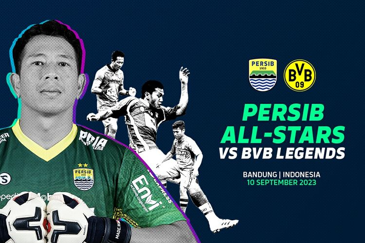 Poster laga Persib Bandung vs Broussia Dortmund pada 10 September 2023 di Stadion Siliwangi Bandung. 