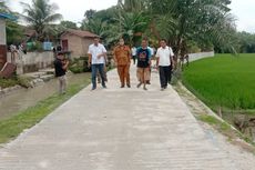 Pakai Dana CSR, PTPN 4 Beton Jalan Penghubung 2 Kecamatan di Simalungun