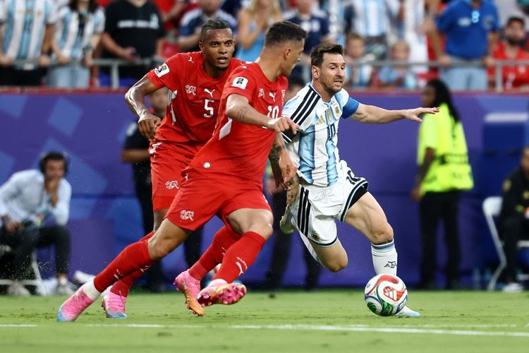 Hasil HT Argentina Vs Swiss 1-0: Sundulan Mac Allister Antar La Albiceleste Unggul