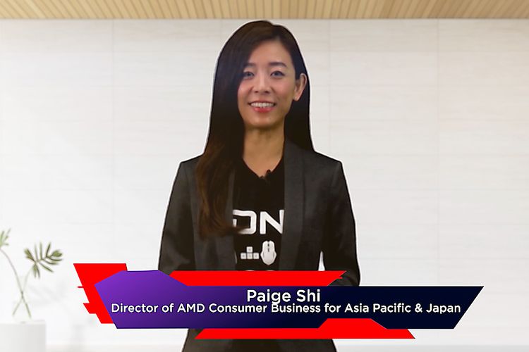 Director of AMD Consumer Business for Asia Pacific & Japan, Paige Shi dalam acara virtual Power Your Next yang digelar AMD, Rabu (31/3/2021).