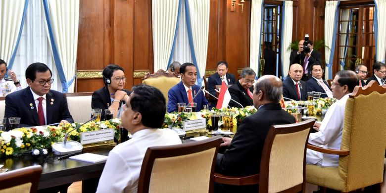 Presiden Joko Widodo saat melaksanakan kunjungan kenegaraan si Sri Lanka, Rabu (24/1/2018).