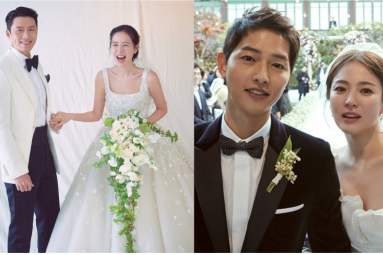 Sejumlah penggemar membandingkan foto pernikahan Hyun Bin dan Son Ye Jin versus Song Song Couple beberapa tahun lalu