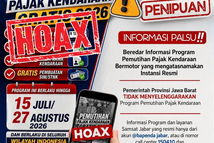Beredar Kabar Adanya Pemutihan Pajak Motor Gratis 2026 di Jabar, Polres Indramayu: Informasi Hoaks!
