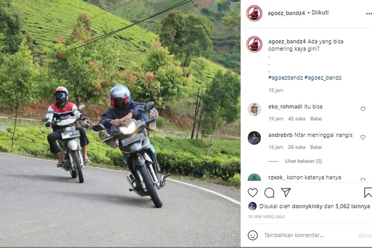 Mengendalikan motor membutuhkan keseimbangan antara kanan dan kiri.