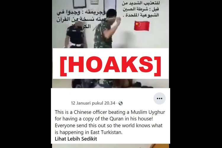 Hoaks, muslim Uyghur dianiaya perwira tentara China