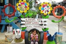 Ngabuburit di Kampung Hias Asian Games Palembang   