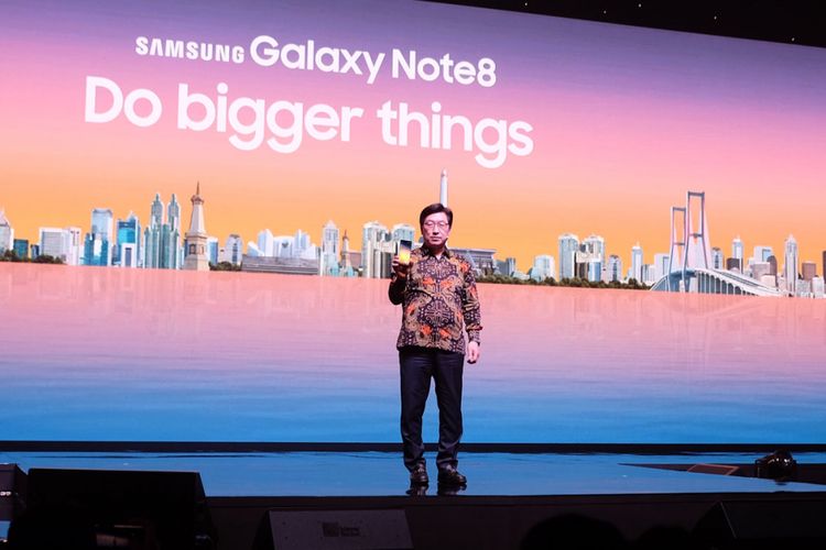 President Samsung Electronics Indonesia Jaehoon Kwon, dalam acara peluncuran Galaxy Note 8 di Jakarta, Senin (25/9/2017)
