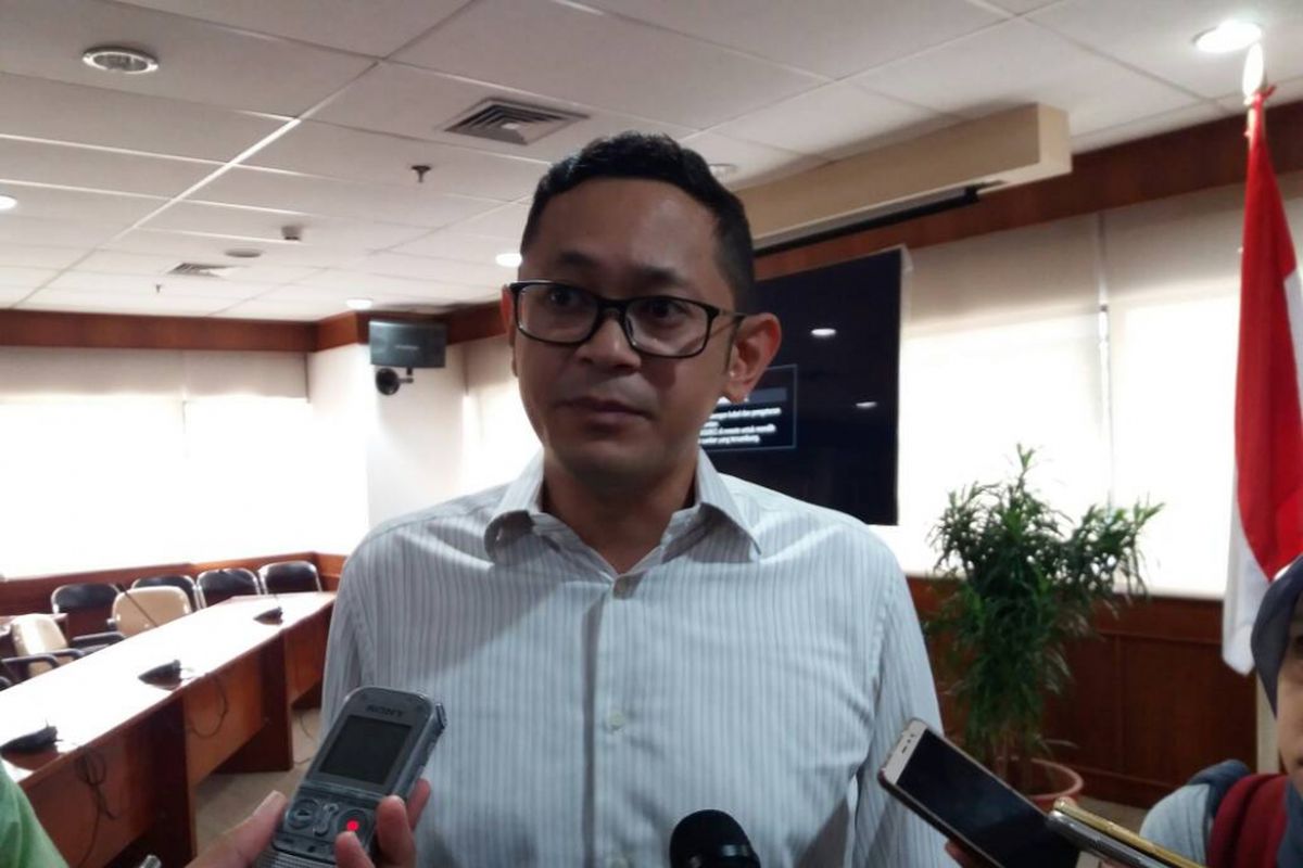 Ketua Umum Organda, Adrianto Djokosoetono, saat ditemui di Kantor Kemenhub, Jakarta, Selasa (13/6/2017).