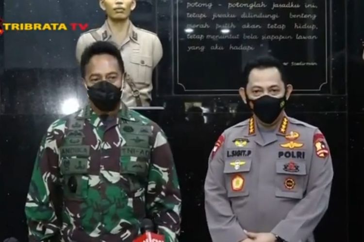 Kapolri Jenderal Listyo Sigit Prabowo bertemu dengan Kepala Staf Angkatan Darat Jenderal TNI Andika Perkasa, Selasa (2/2/2021).