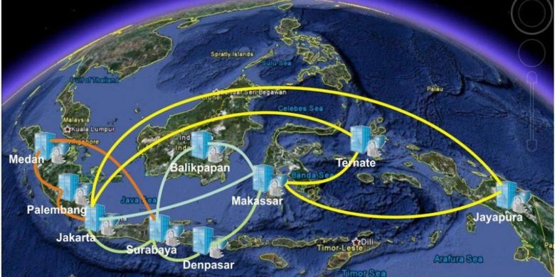 Dengan Palapa Ring, tak kurang 57 kota dan wilayah terisolir seperti Ranai di Natuna, Sangihe di ujung utara Sulawesi, Rai Juha di Laut Sabu, Alor, Wetar, Saumlaki, Tual, Timika, Nabire, dan puluhan kota lain di Indonesia Timur, tersambungkan jaringan kabel optik. 