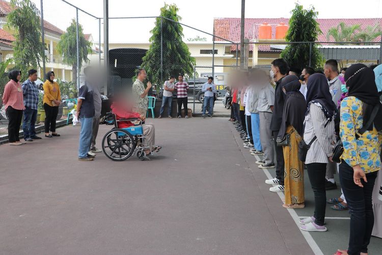 Pertemuan antara pelajar yang terlibat tawuran di Mapolresta Kebumen, Jawa Tengah, Kamis (26/1/2023)