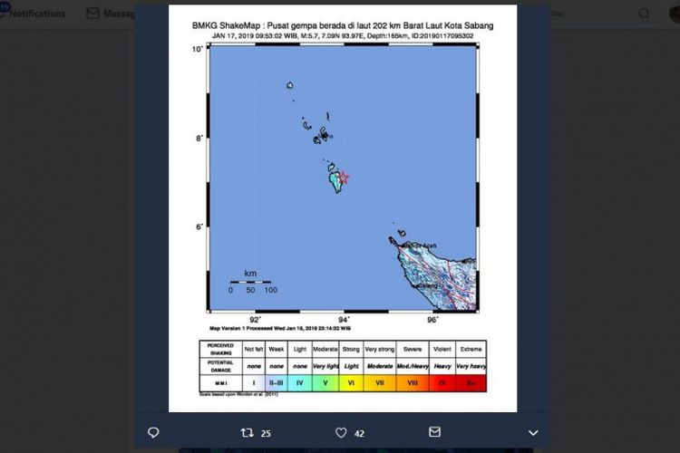 Gempa guncang Kota Sabang