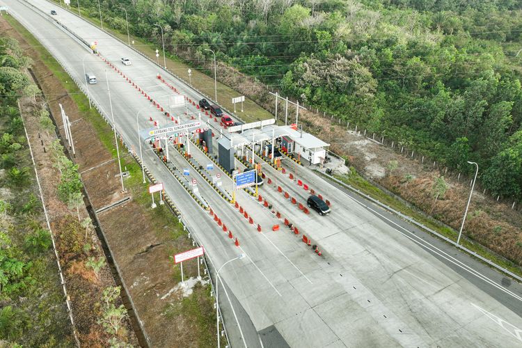 Ilustrasi jalan tol di Riau.