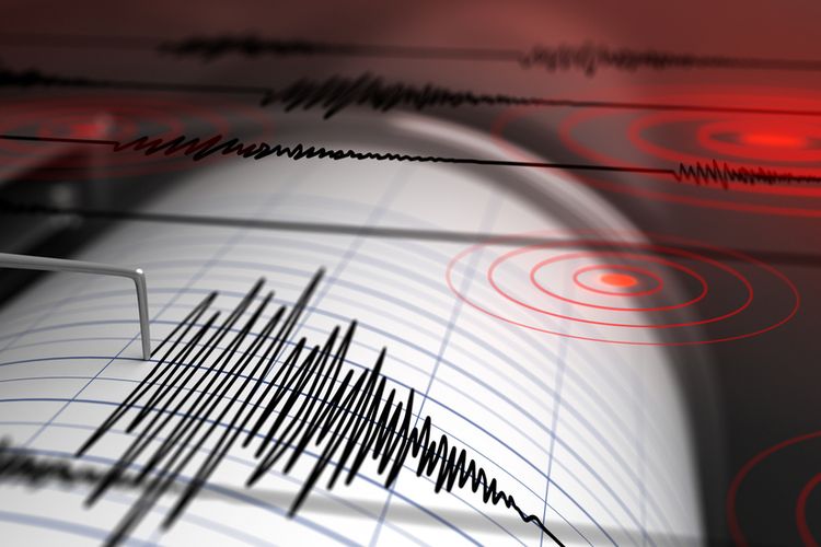 Ilustrasi gempa. 