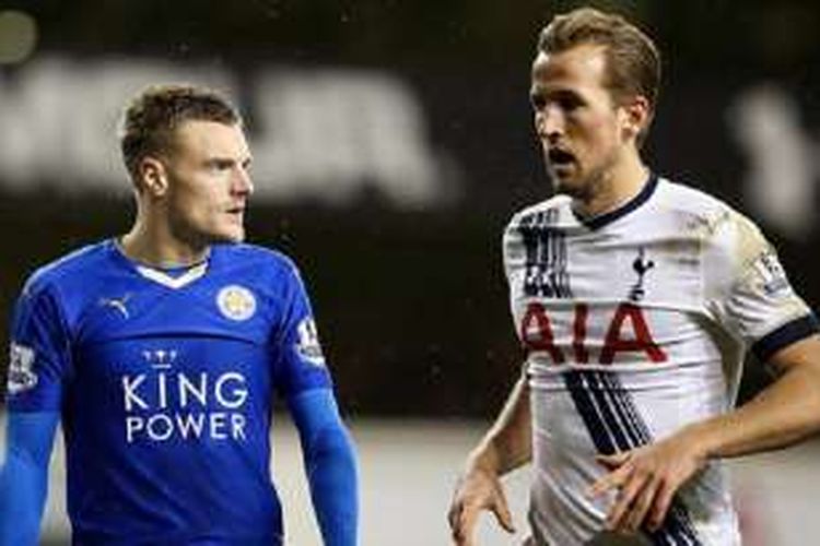 Selain Wayne Rooney, Jamie Vardy (kiri) dan Harry Kane juga menjadi andalan tim nasional Inggris.