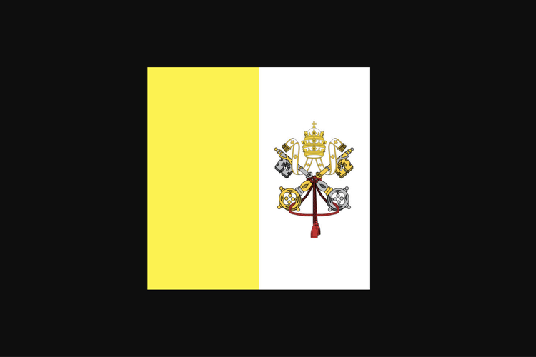 Ilustrasi bendera Vatican City.