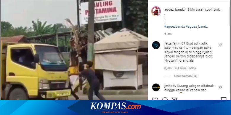Makin Meresahkan, Aksi Remaja Hadang Truk Tantang Bahaya - Vimarsana News