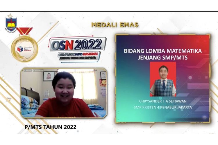 Prestasi peserta didik SMPK PENABUR Jakarta pada OSN 2022. 