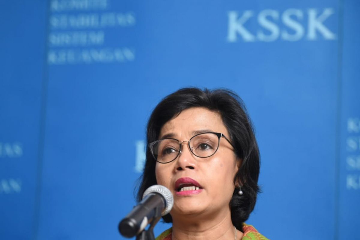 Menteri Keuangan Sri Mulyani di Kantor Kementerian Keuangan, Jakarta, Selasa (29/1/2019)