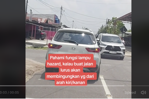 Video Mobil Asal Pakai Lampu Hazard, Bikin Pengendara Lain Bingung