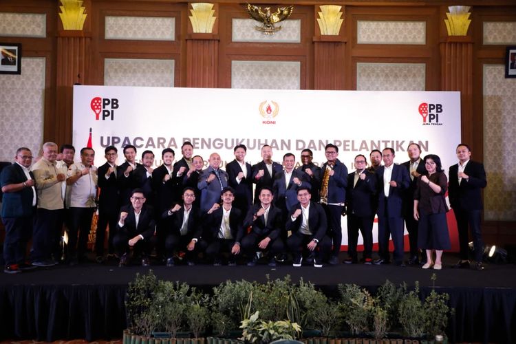 Pengukuhan kepengurusan PBPI Jateng di Hotel Santika, Semarang, Rabu (1/10/2025).