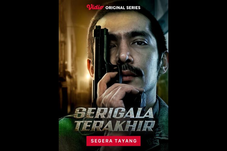 Poster serial terbaru Vidio berjudul Serigala Terakhir (2020),dibintangi Abimana Aryasatya dan Rizky Nazar.