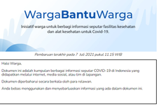 Buka wargabantuwarga.com, Cek Info Lengkap RS, Oksigen, Donor Plasma hingga Ambulans